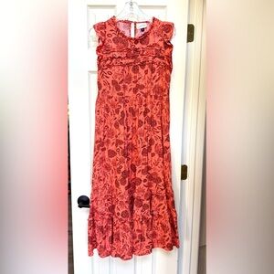 Coral Floral Maxi Dress